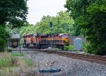 A coal train comes off the UP and onto the CPKC
